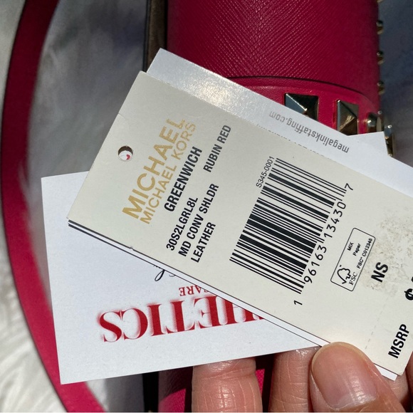 Michael Kors Greenwich Studded Leather convertable bag - Picture 11 of 11